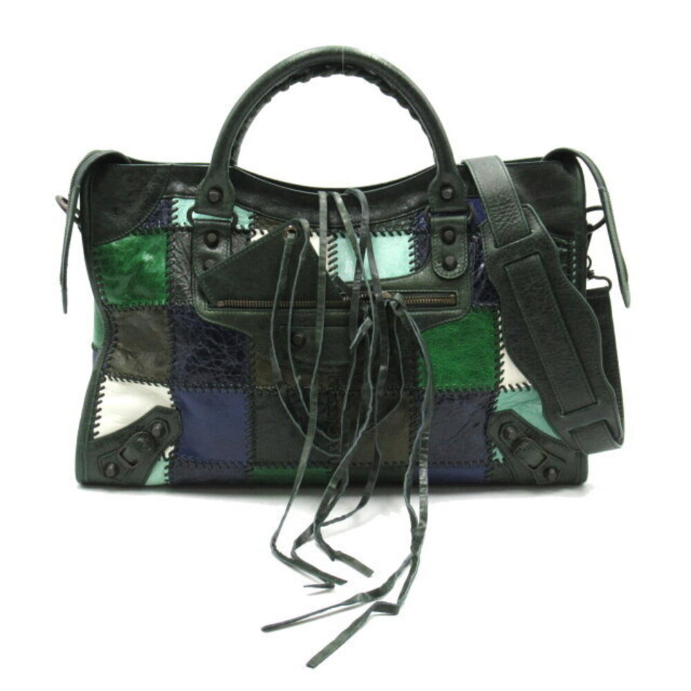 Balenciaga The City Shoulder Bag Leather Green - Picture 1 of 10